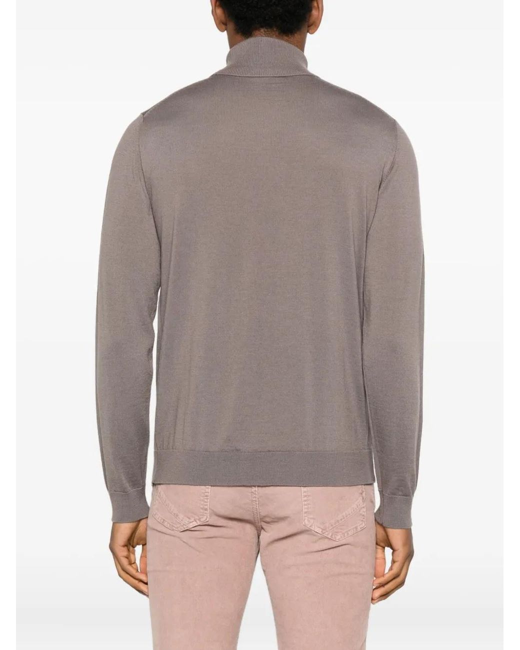 Daniele Fiesoli Brown Roll-Neck T-Shirt for men