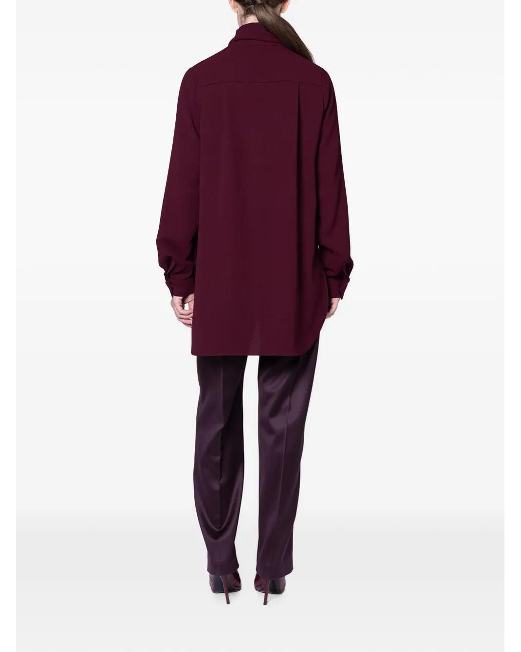 Roksanda Purple Chemise Nyra À Col Lavallière