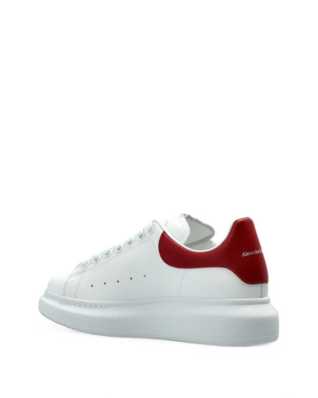 McQueen White Oversized Leather Sneakers