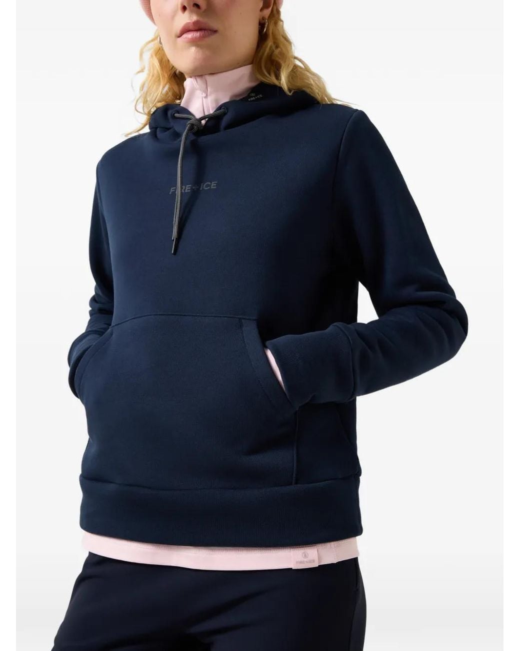 Bogner Fire + Ice Blue Nila Logo-Print Cotton Hoodie