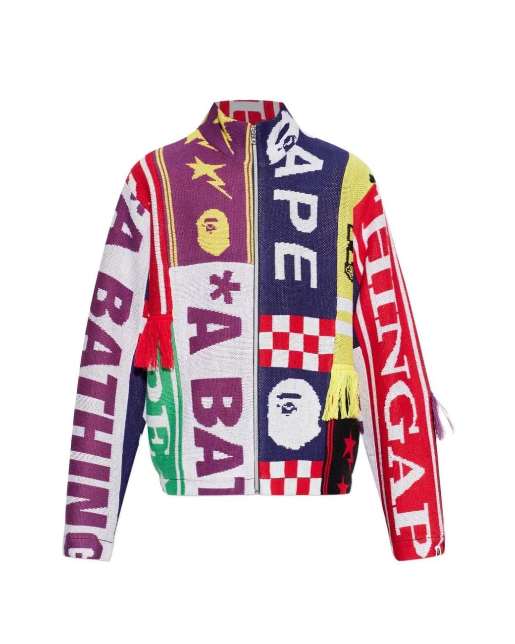 A Bathing Ape Sportjacke Mit Schal-Muster in White für Herren