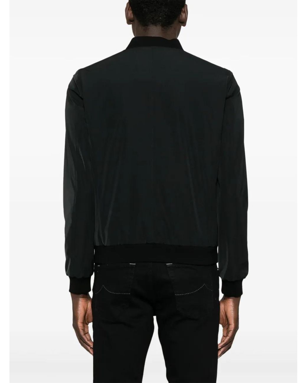Moorer Black Sorano Bomber Jacket for men