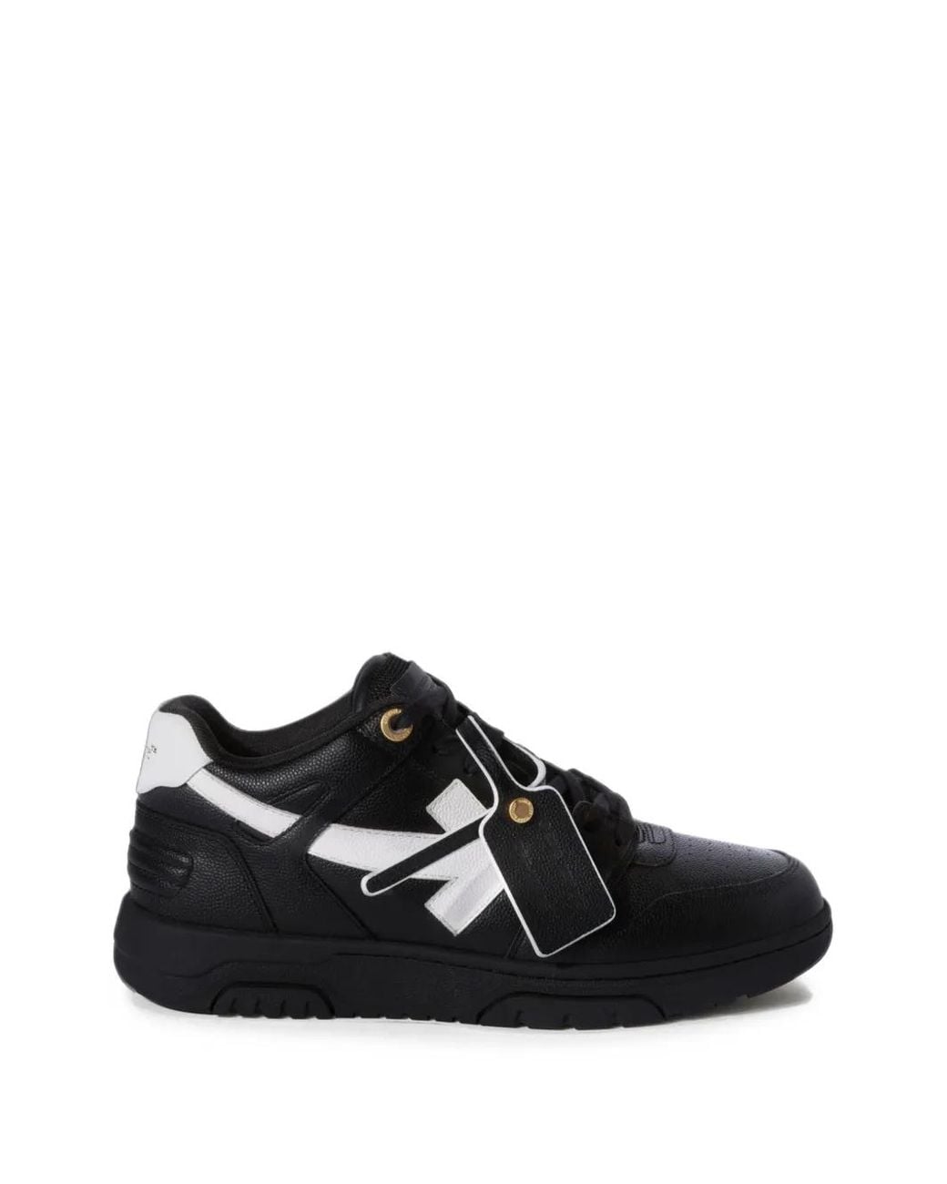 Off-White c/o Virgil Abloh Black Out Of Office Leather Sneakers