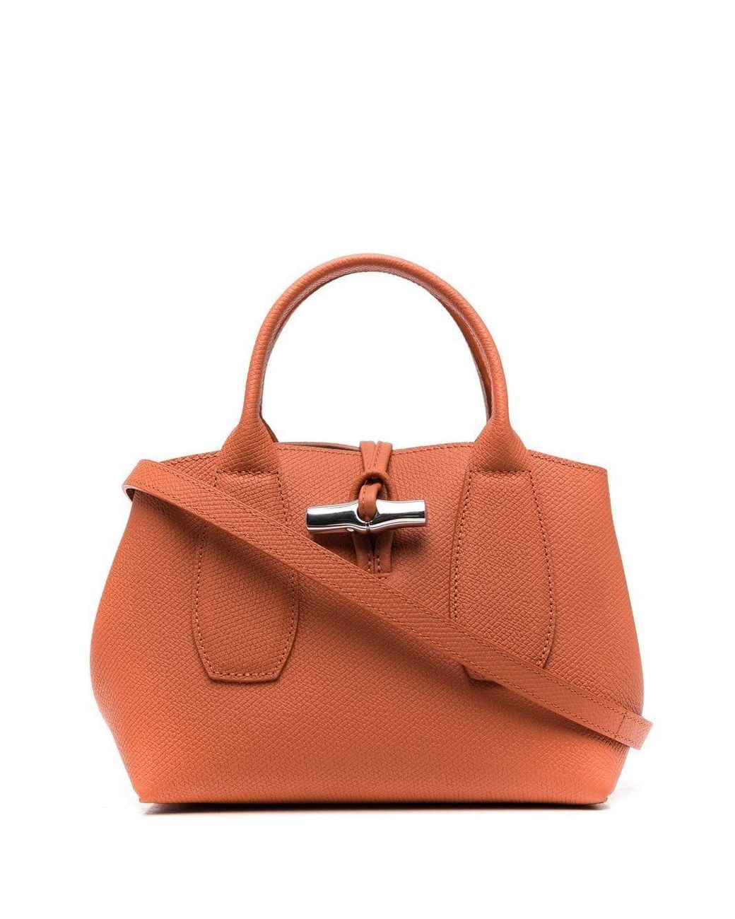 Longchamp red leather tote shop