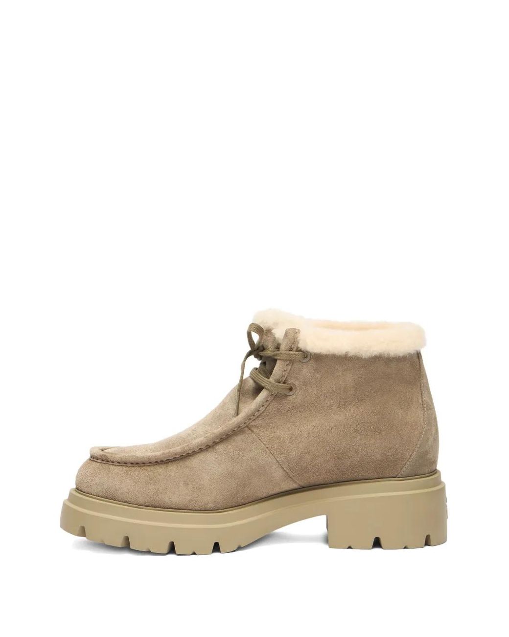 Stuart Weitzman Brown Hudson Shearling Boots