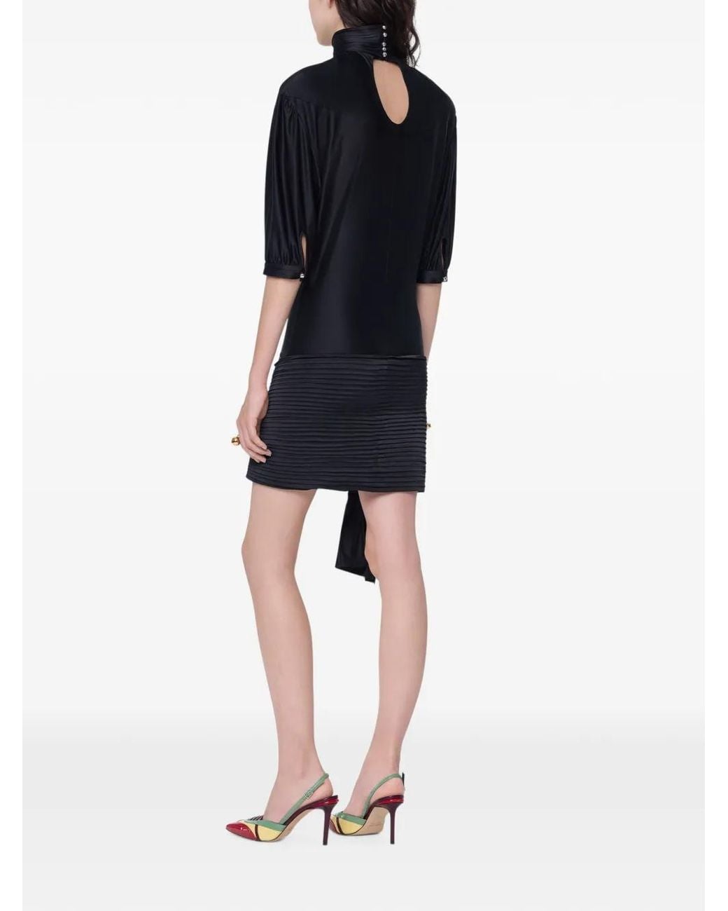 Rabanne Blue Mini Dress With Ruched Details