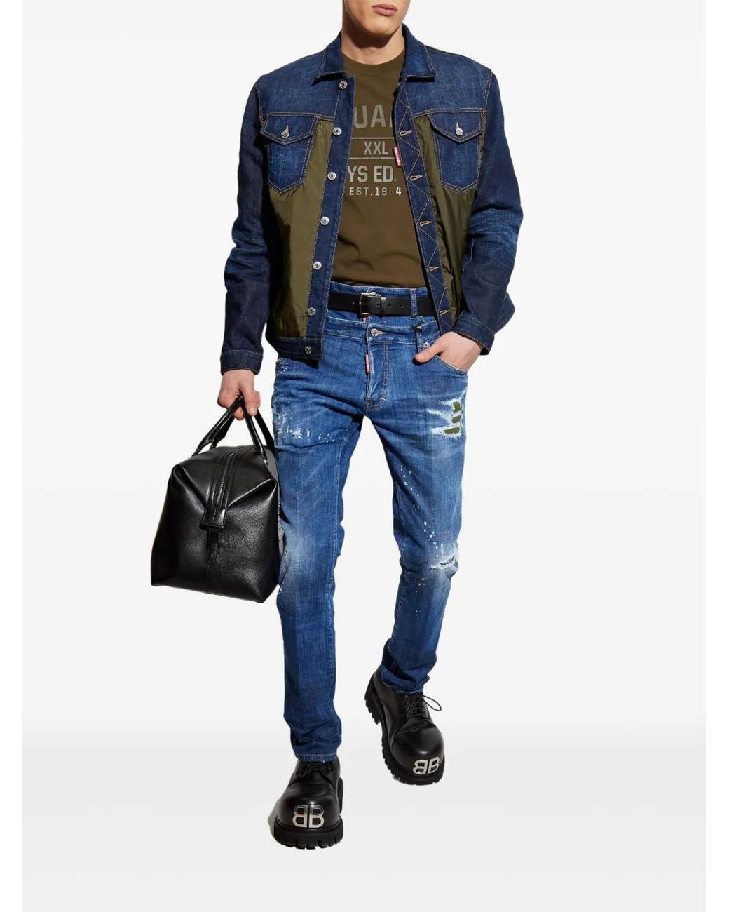 DSquared² Blue Logo-Tag Jeans for men