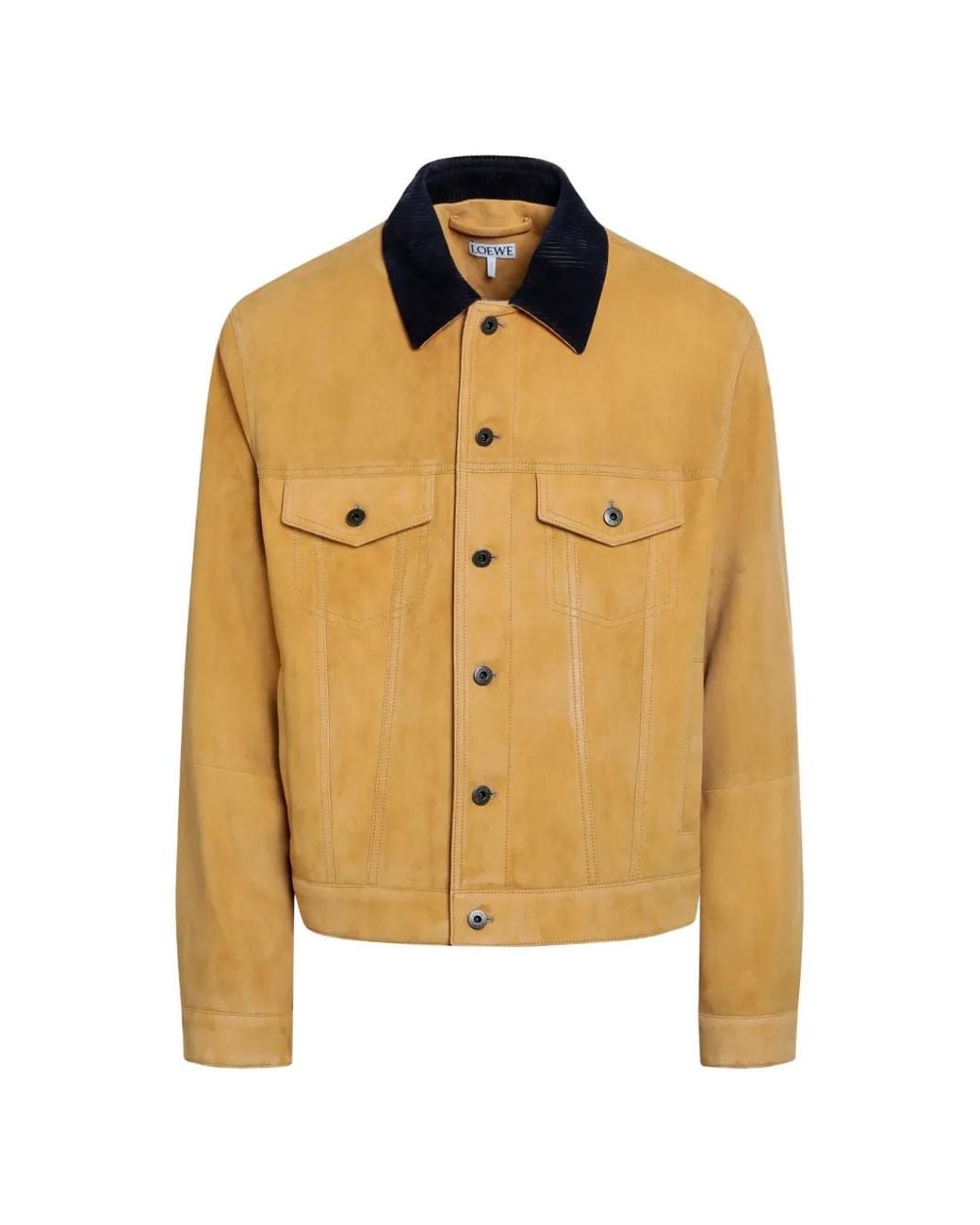 Loewe Metallic Suede Trucker Jacket for men