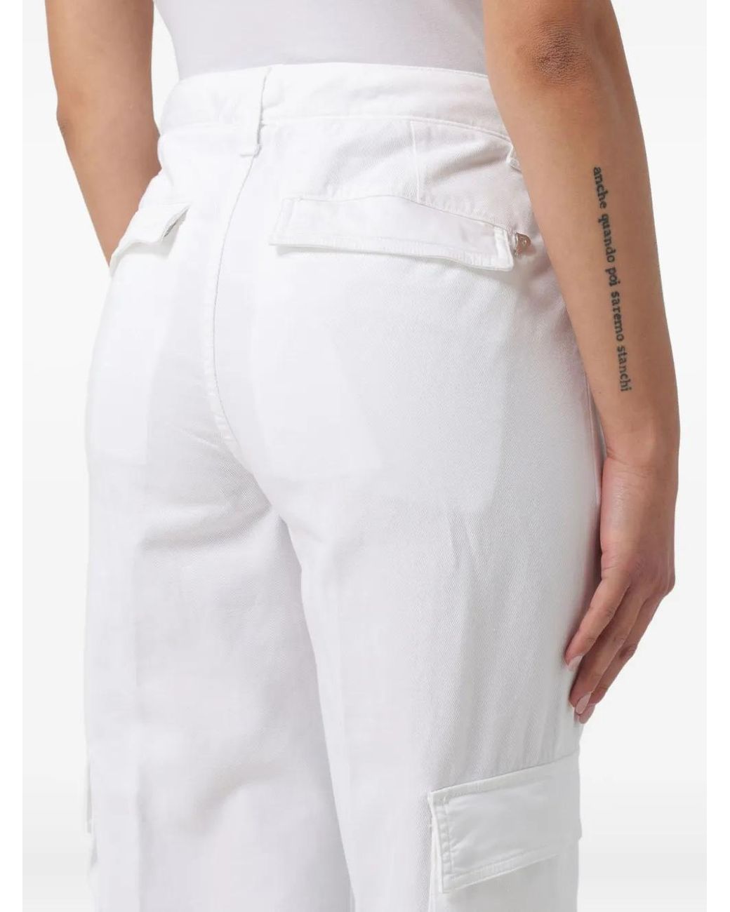 Dondup White Amber Cargo Pants