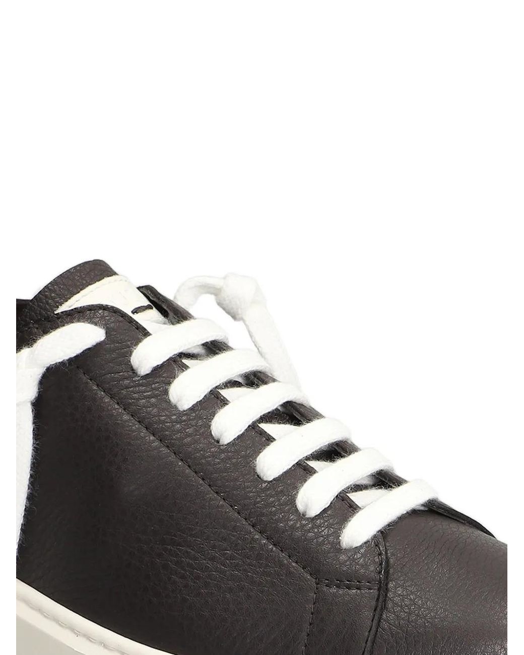 Doucal's White Pebbled-Texture Sneakers for men