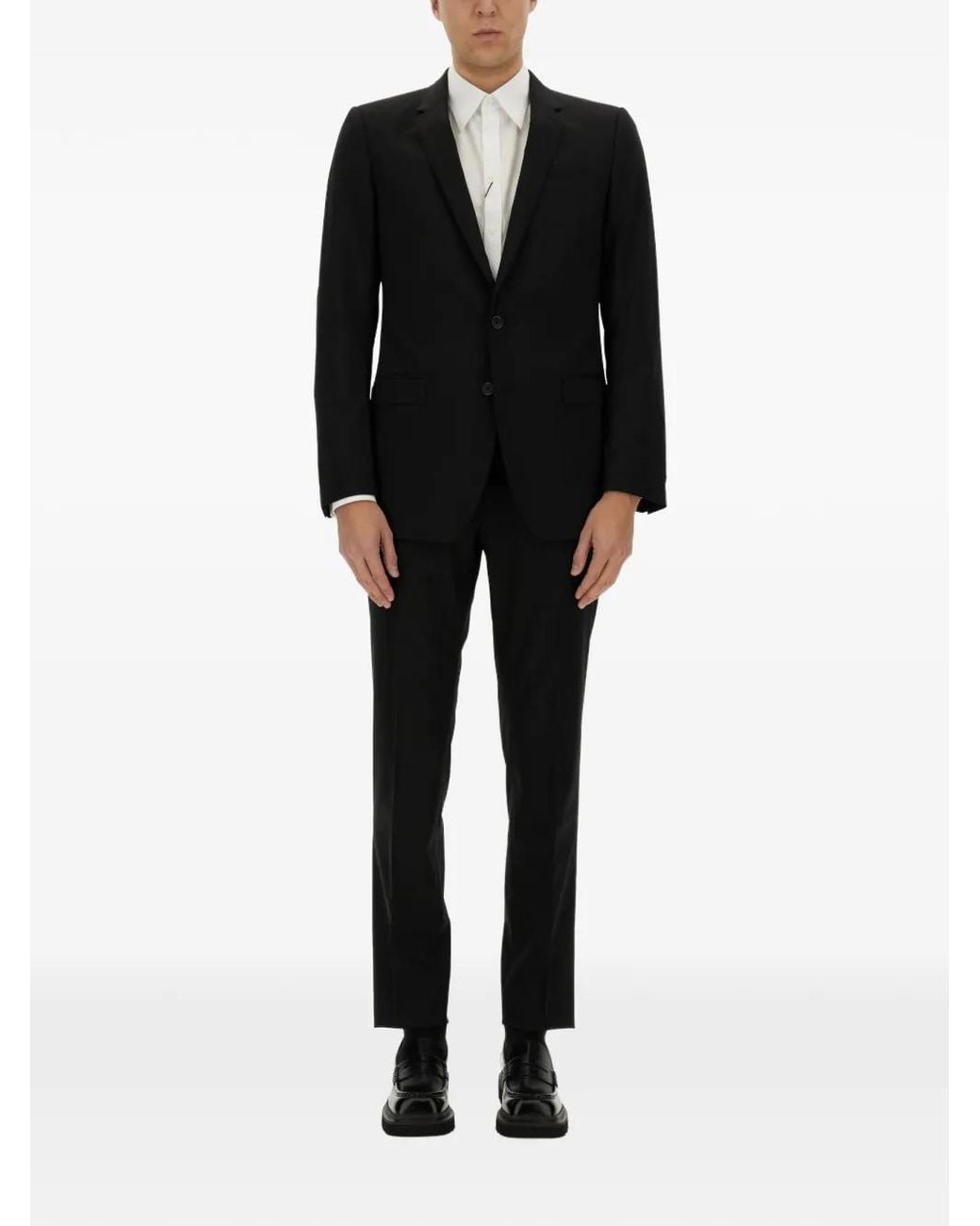 Dolce & Gabbana Black Single-Breasted Suit for men