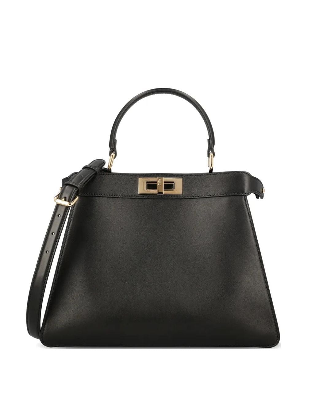 Fendi Black Peekaboo Iseeu Medium Leather Bag With Multicoloured Sequins for men