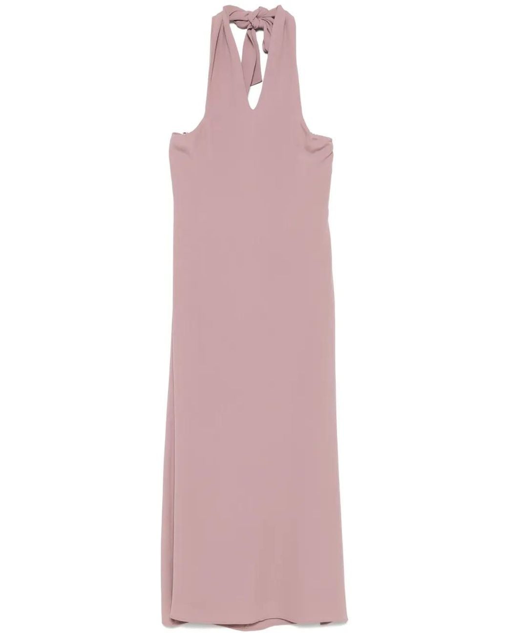 FEDERICA TOSI Pink Crepe Midi Dress