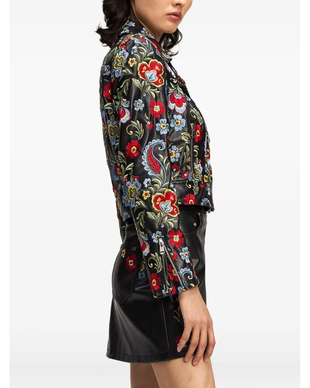 Cinq À Sept Black Genevive Floral-Embroidered Jacket