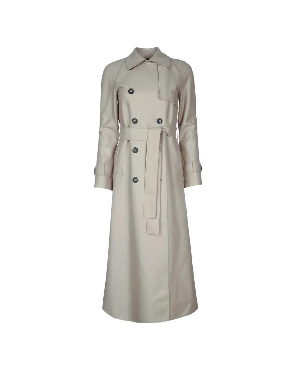 Harris Wharf London Gray Raglan Trench Coat