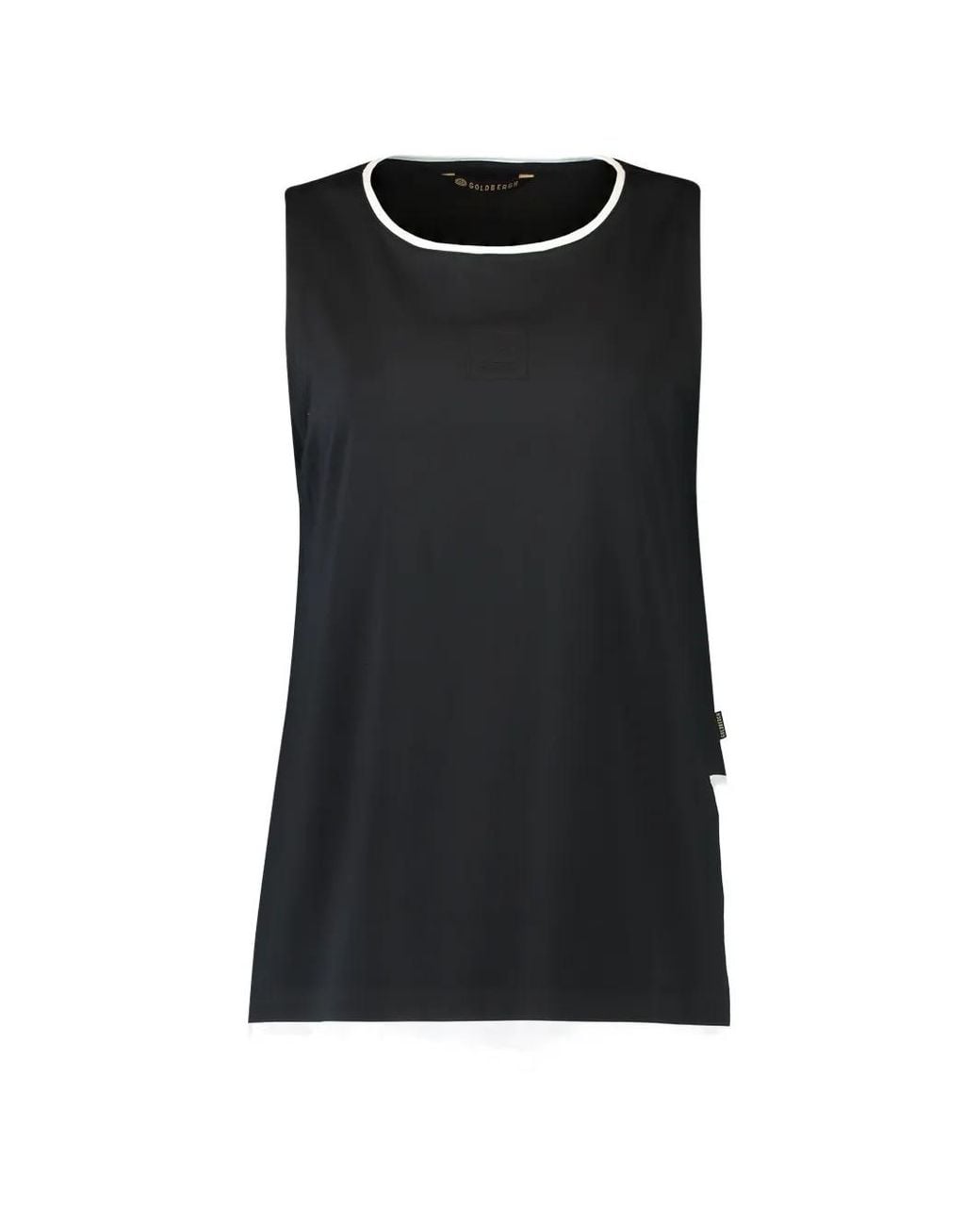 Goldbergh Black Lussuria Contrast-Trim Top