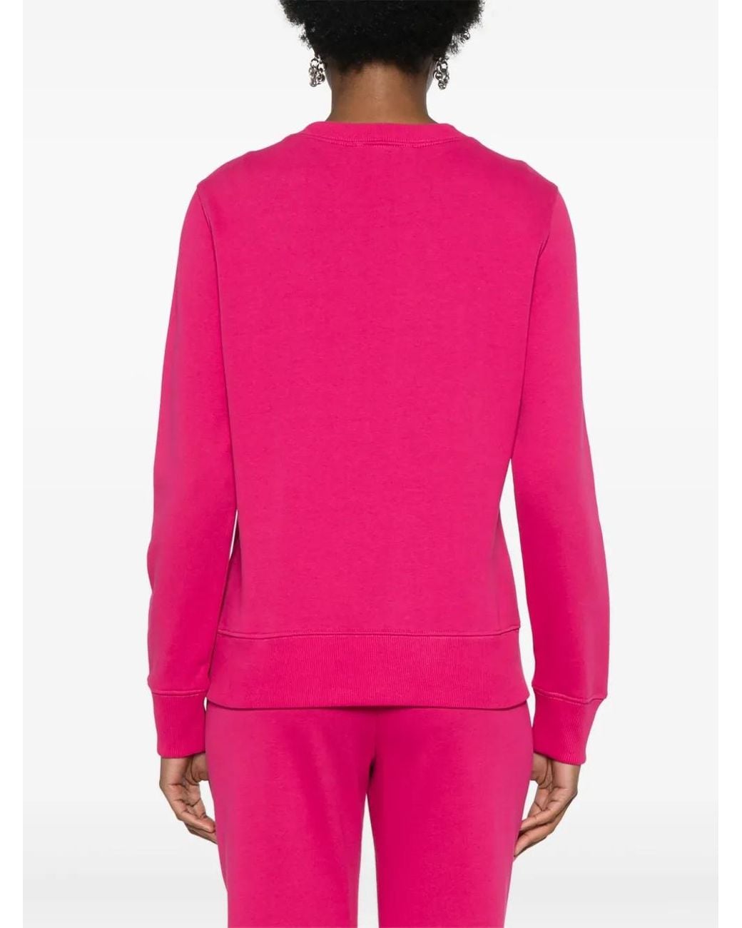 Versace Jeans Couture Pink Logo-Embroidered Cotton Sweatshirt