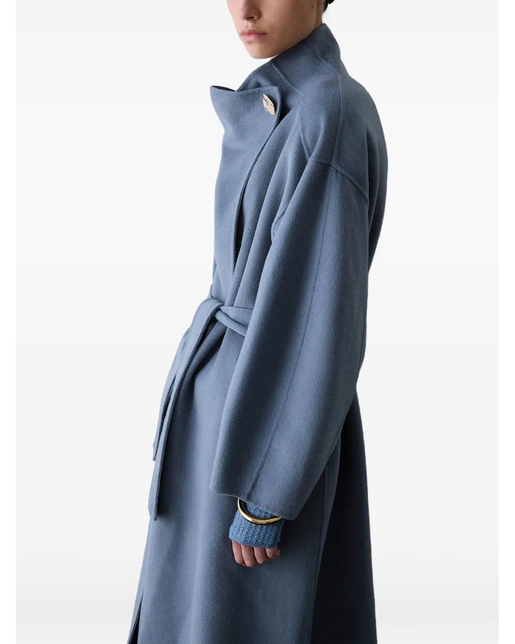 Liu Jo Blue Oversized Wool Coat