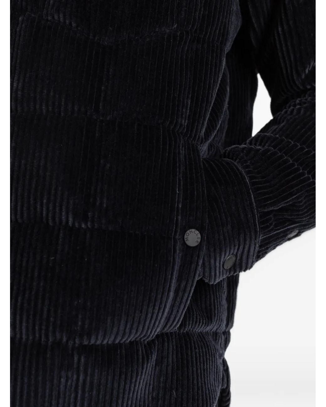 Moncler Black Gelt Corduroy-Quilted Jacket for men