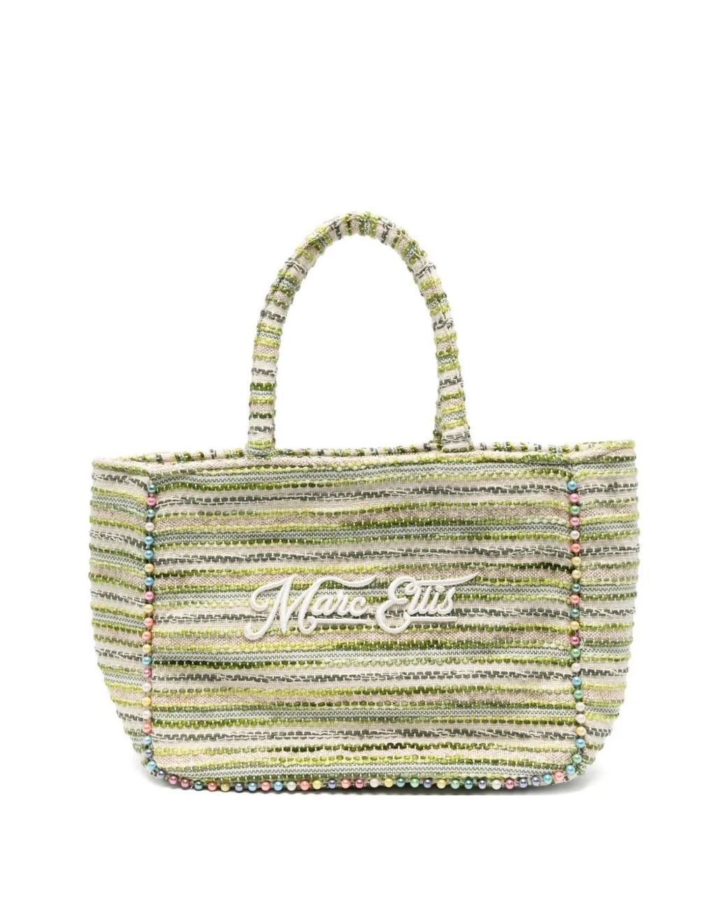 Marc Ellis Metallic Medium Buby Striped Tote Bag