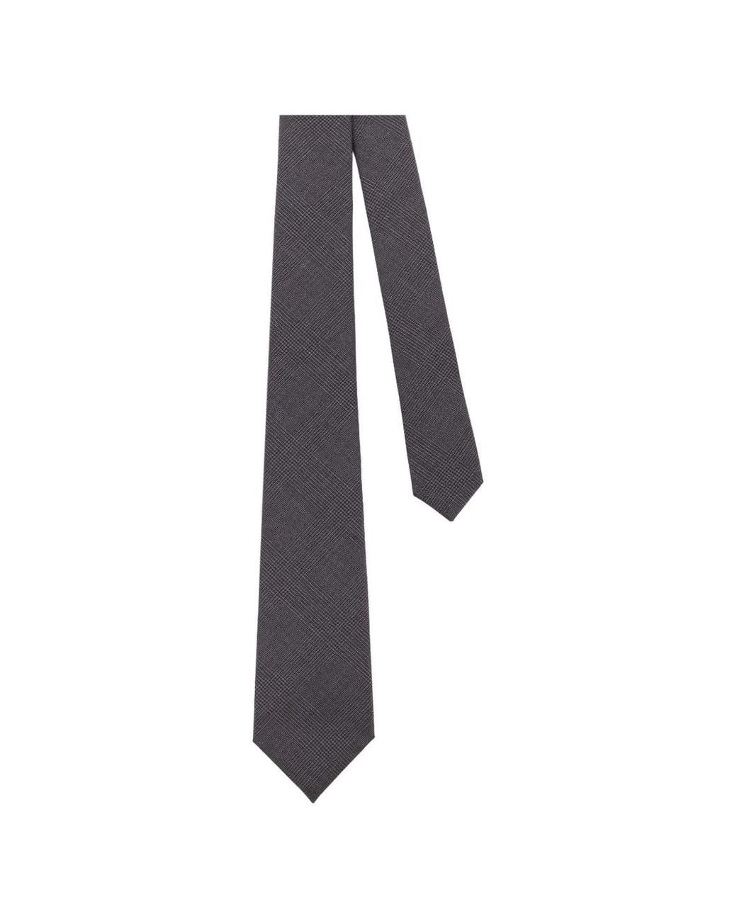 Kiton Blue Prince Of Wales Check Tie for men