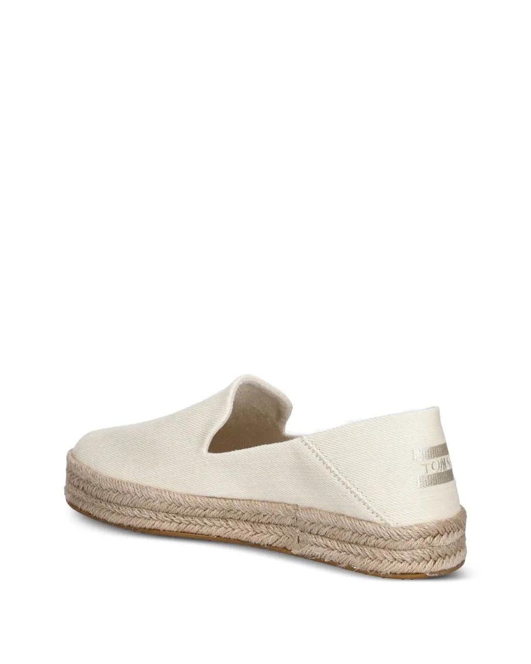 TOMS White Carolina Braided-Sole Espadrilles