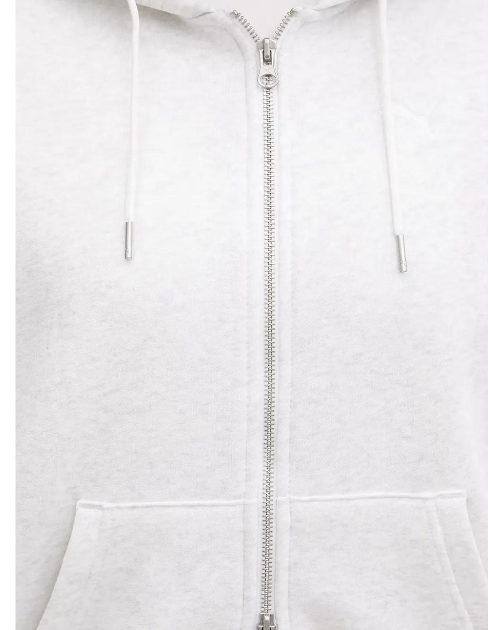 PUMA White Zip-Up Drawstring Hoodie
