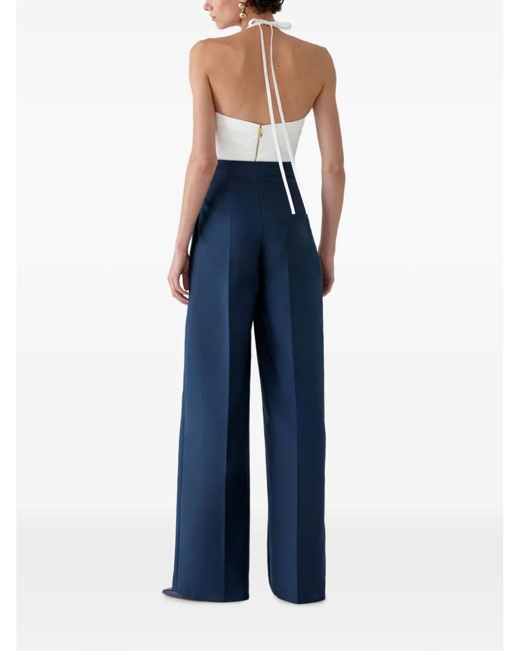 Carolina Herrera White Rosette-Motif Top