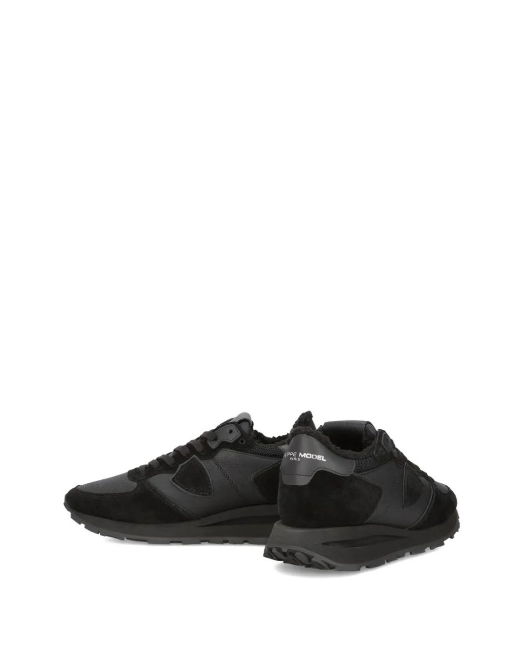 Philippe Model Black Panelled Running Sneakers