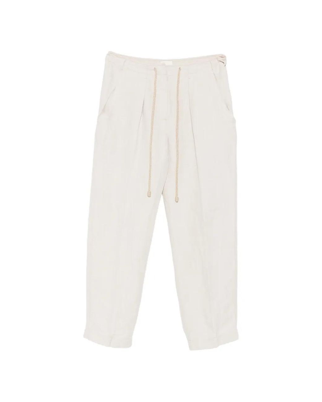 Isabel Marant White Sharony Drawstring-Waist Trousers