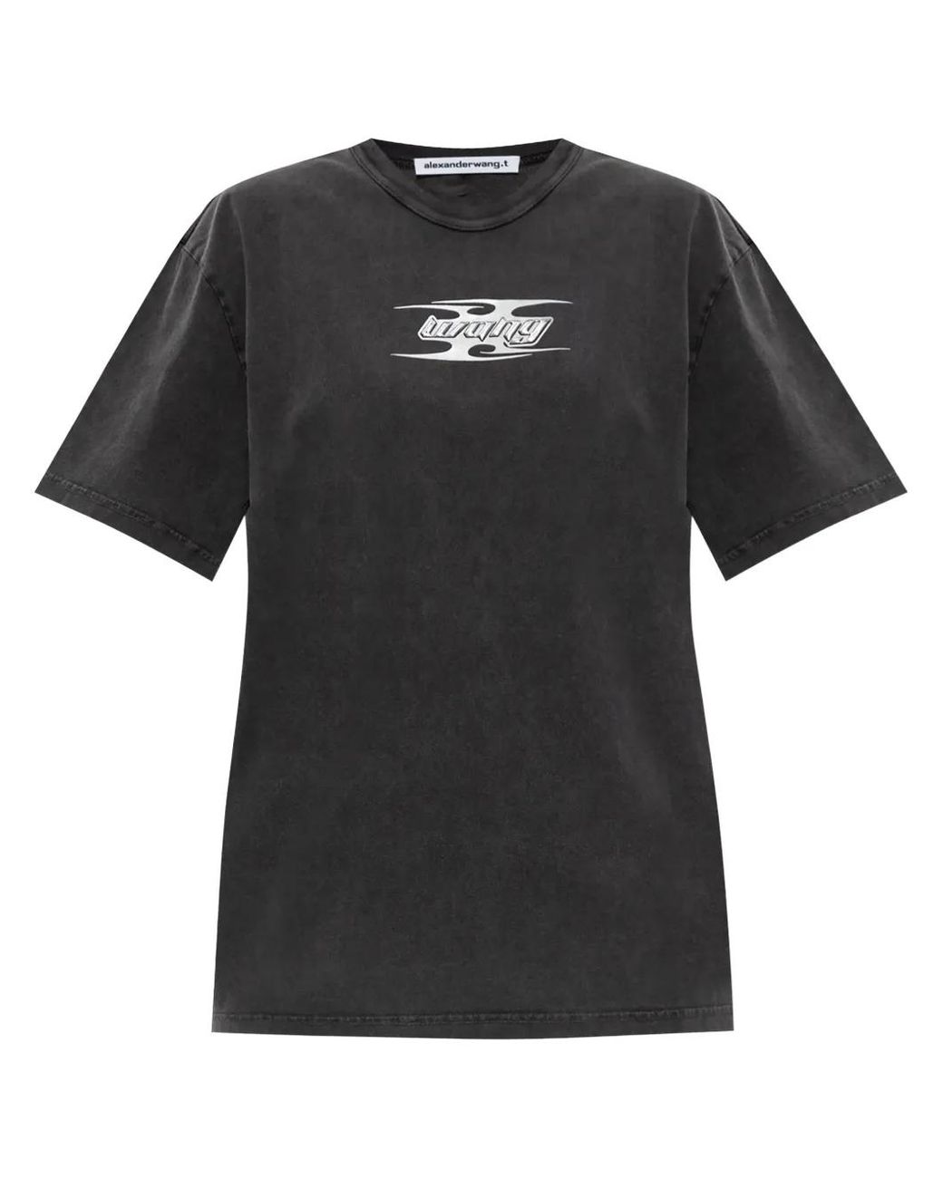 Alexander Wang Black Dark Cotton T-Shirt