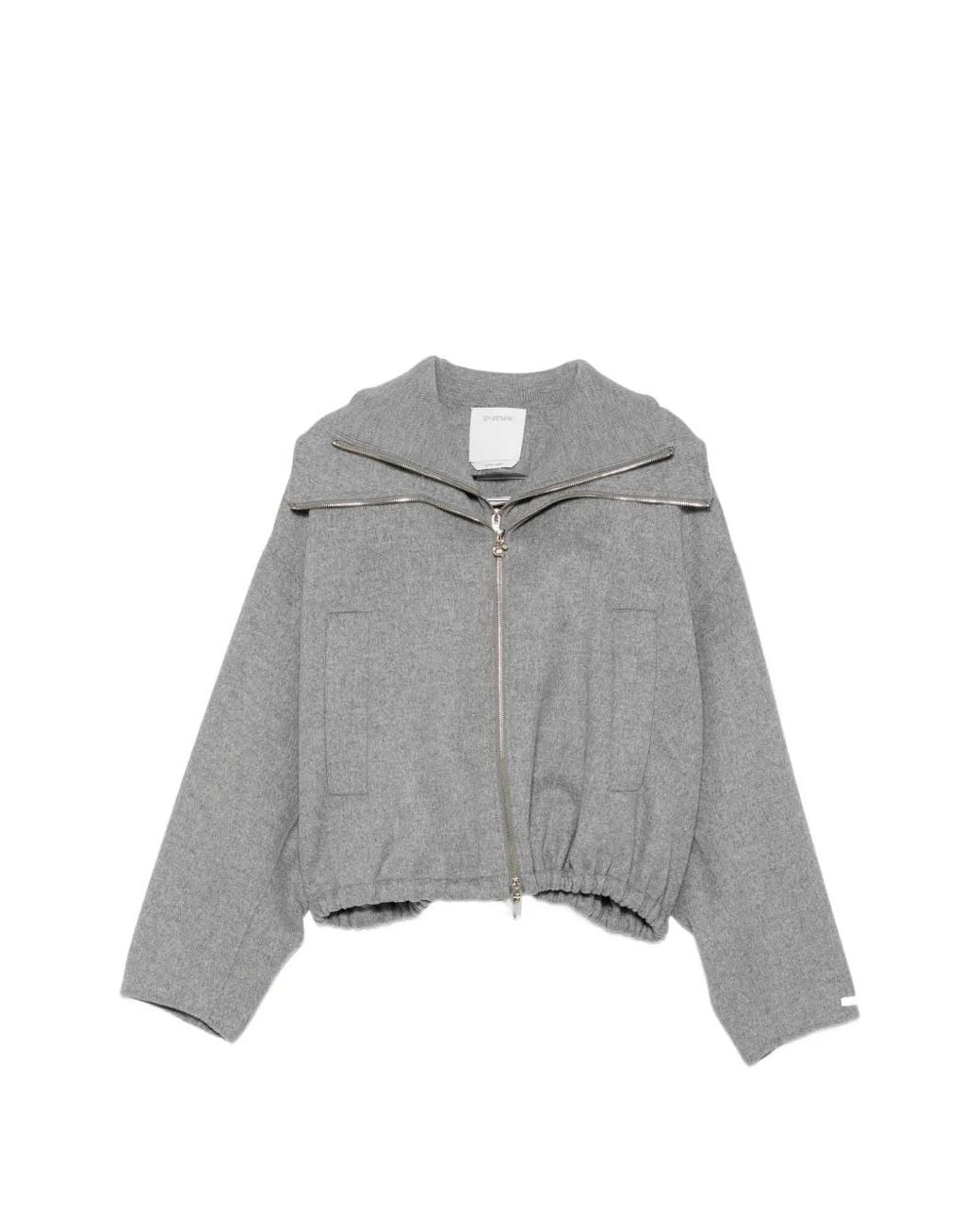 Sportmax Gray Drawstring-Hem Jacket