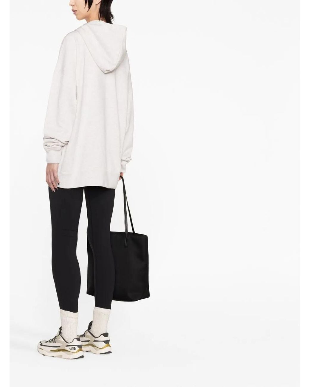 Isabel Marant White Oversized 'sel' Glitter Logo Hoodie