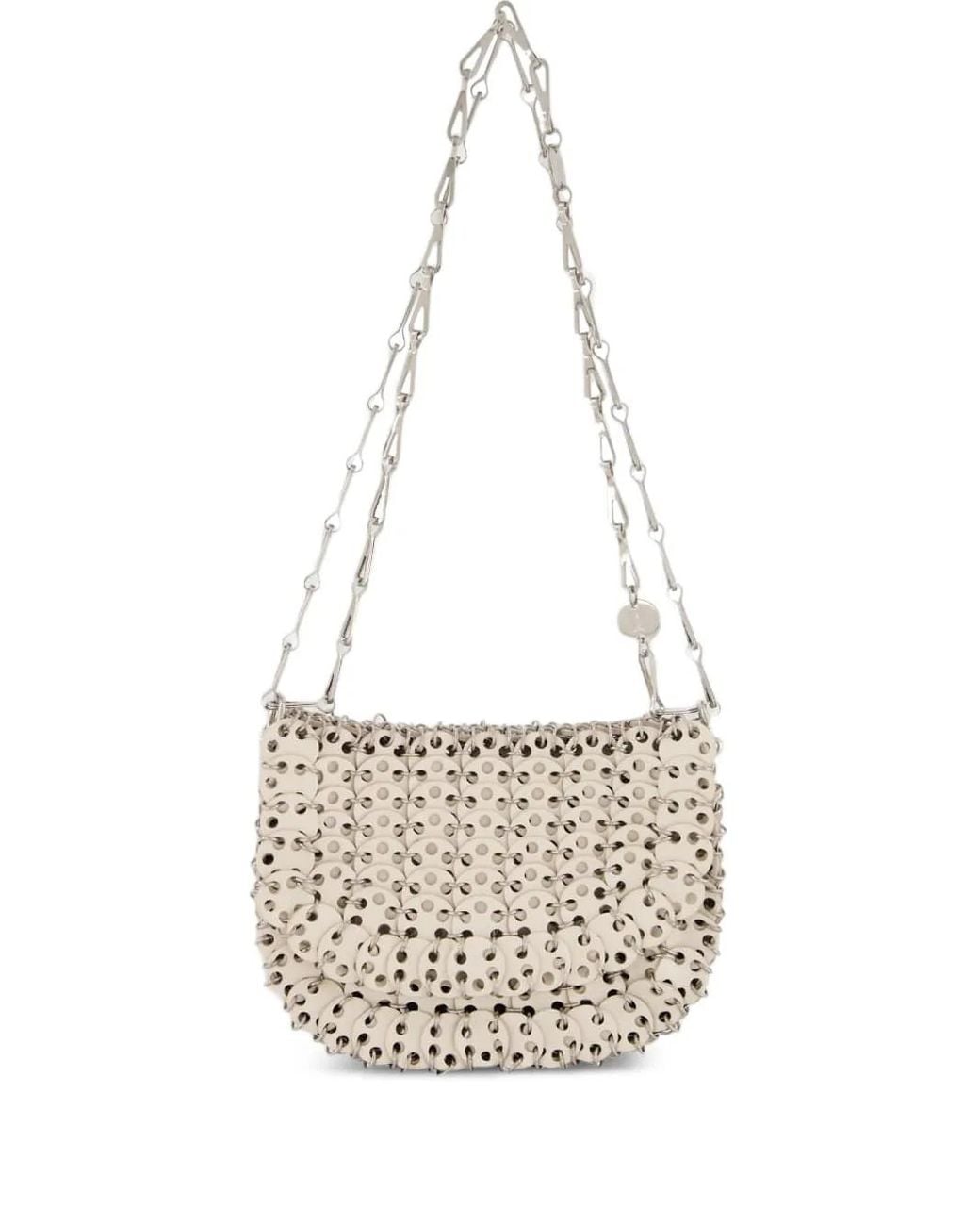 Rabanne White 1969 Chainmail-Effect Shoulder Bag