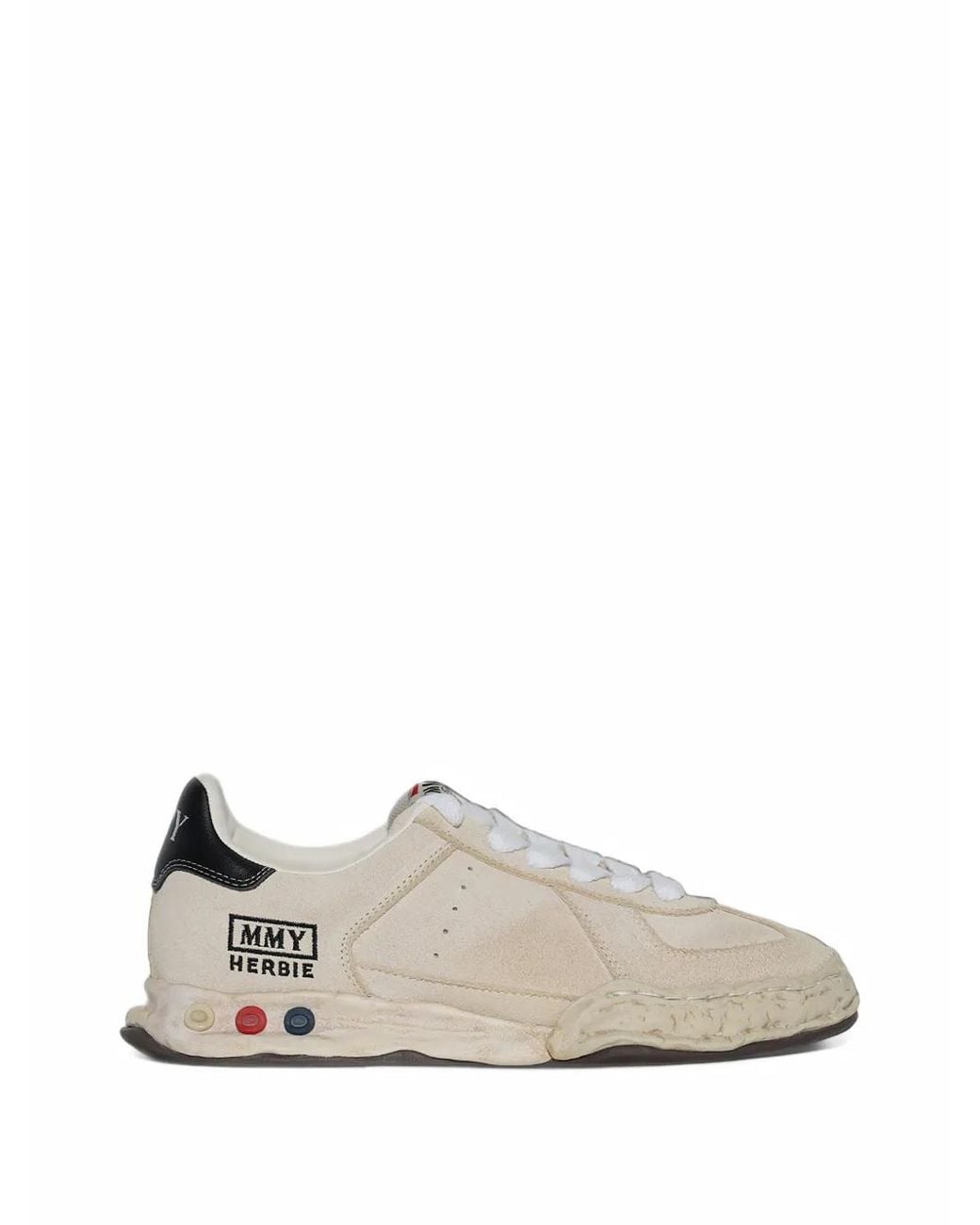 Maison Mihara Yasuhiro White "Herbie" Og Sole Overdyed Suede Low-Top Sneakers for men