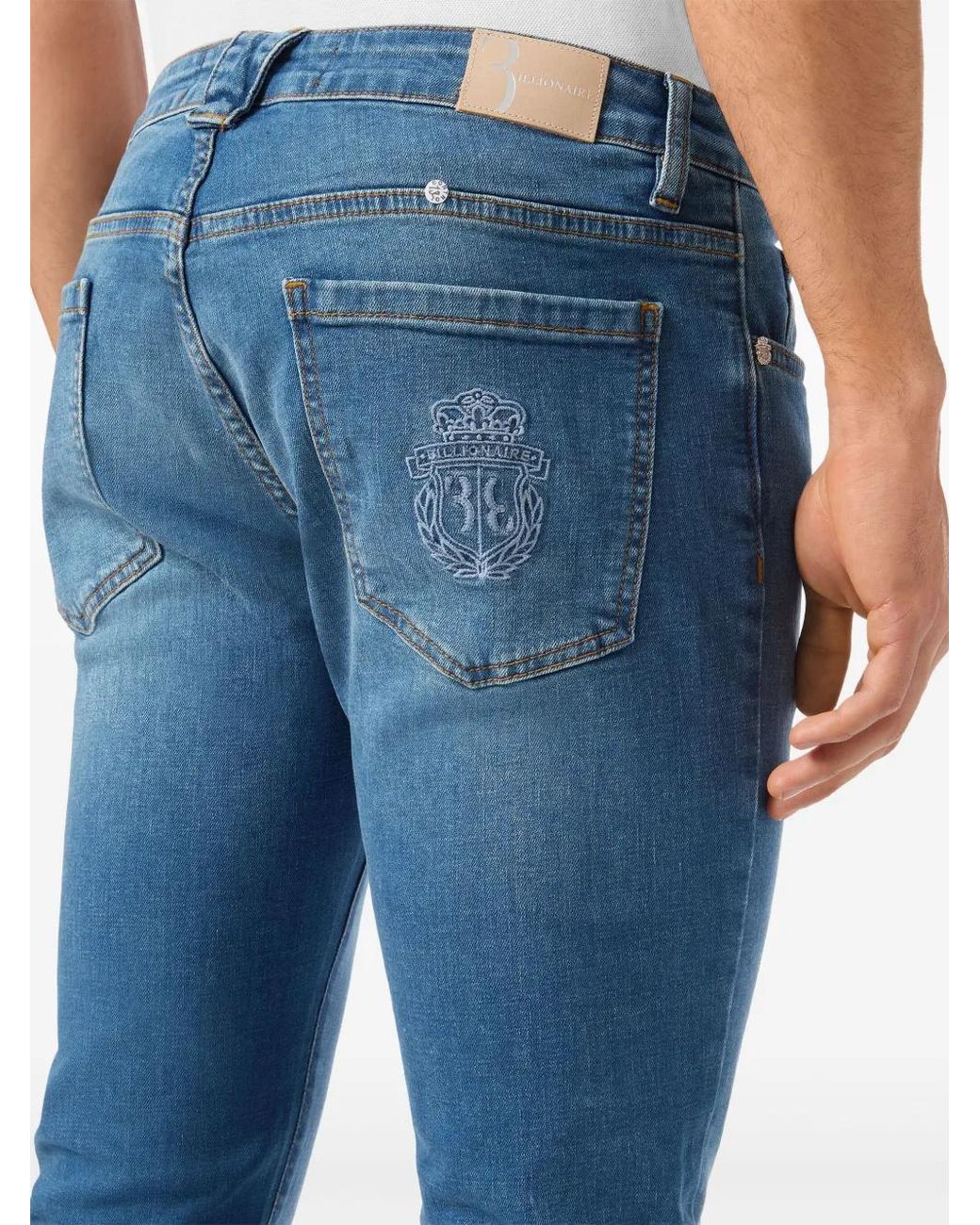 Billionaire Blue Straight-Leg Jeans for men