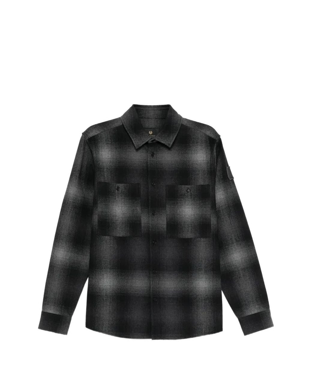 Belstaff Black Outpost Fannel Shirt for men