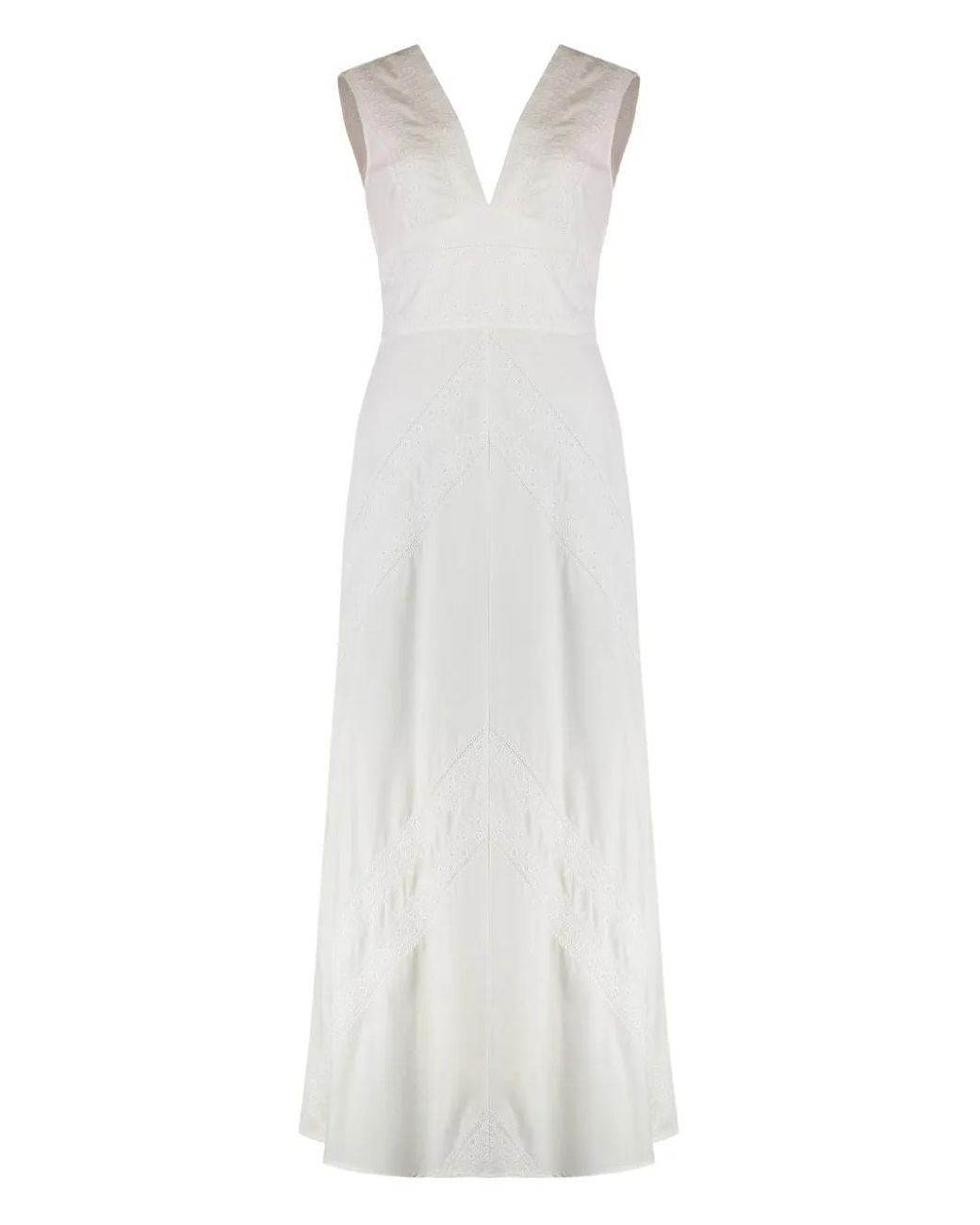Kristina Ti White V-Neck Dress