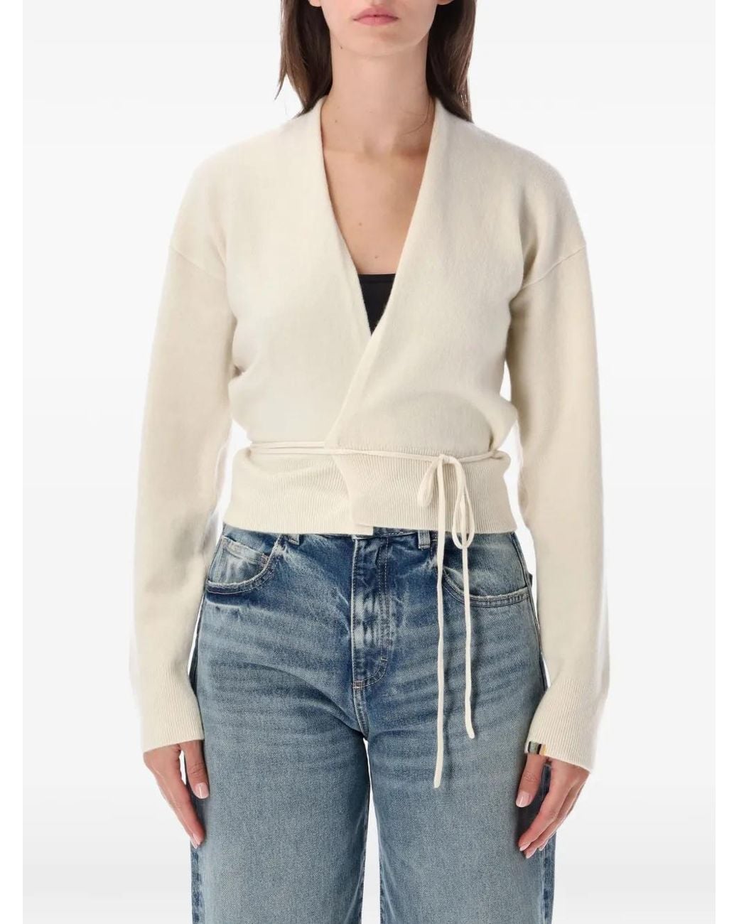 Extreme Cashmere Blue Ella Wrap-Style Cardigan