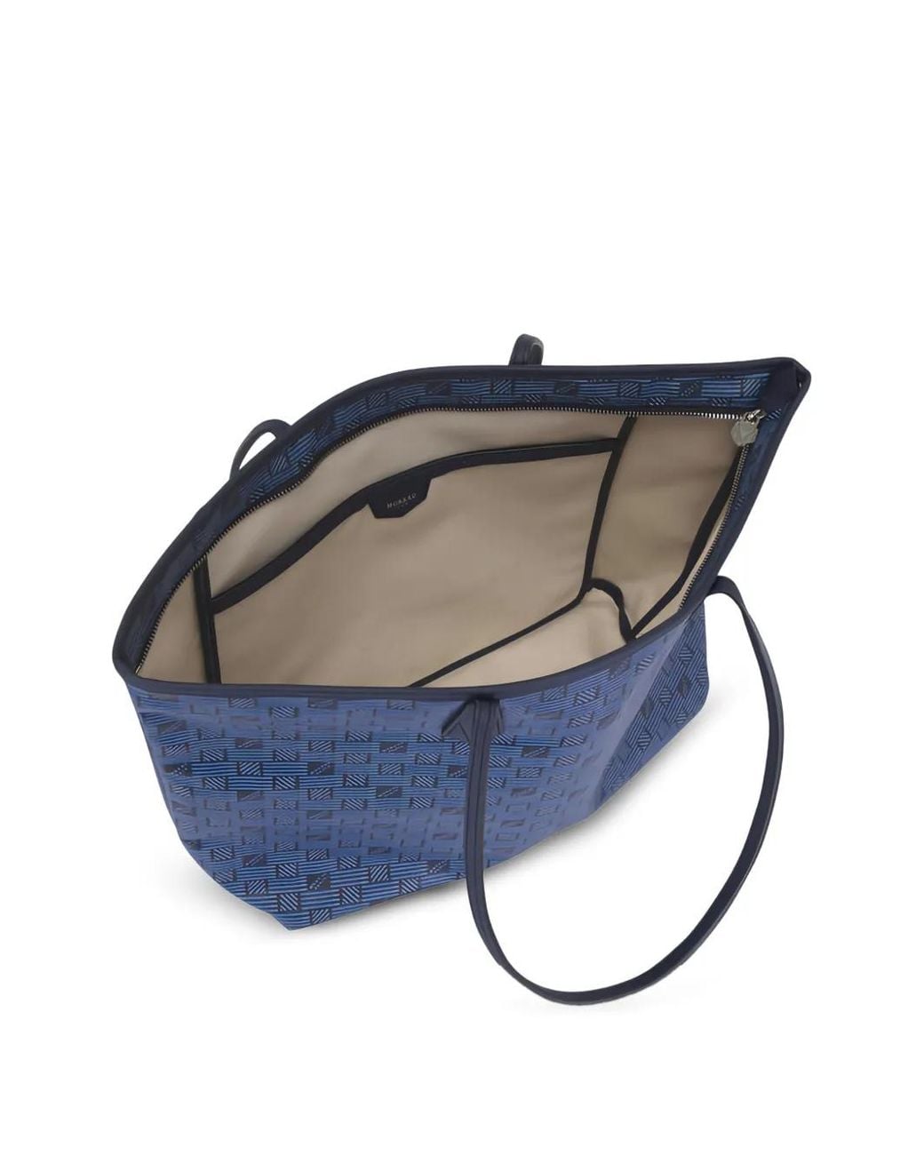 Moreau Blue Medium Saint Tropez Monogram Tote Bag