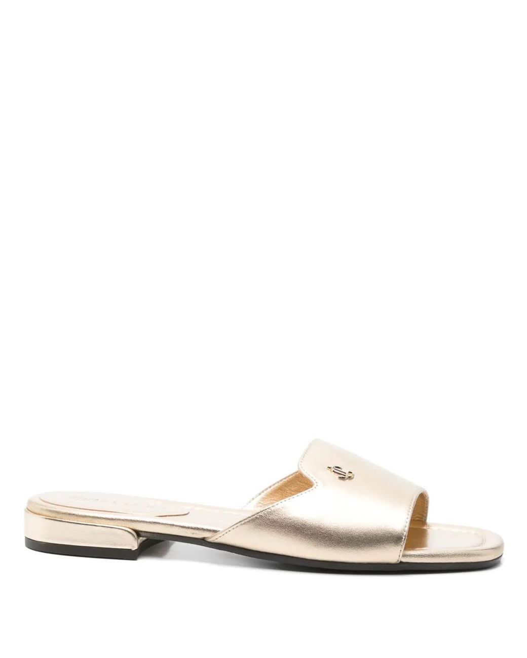 Jimmy Choo White Dina Slides