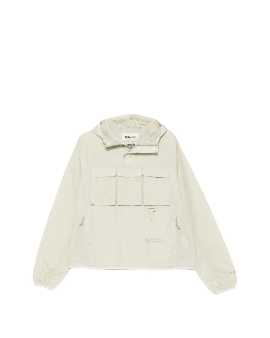 RC Outdoor Supply White Check-Pattern Hoodie for men