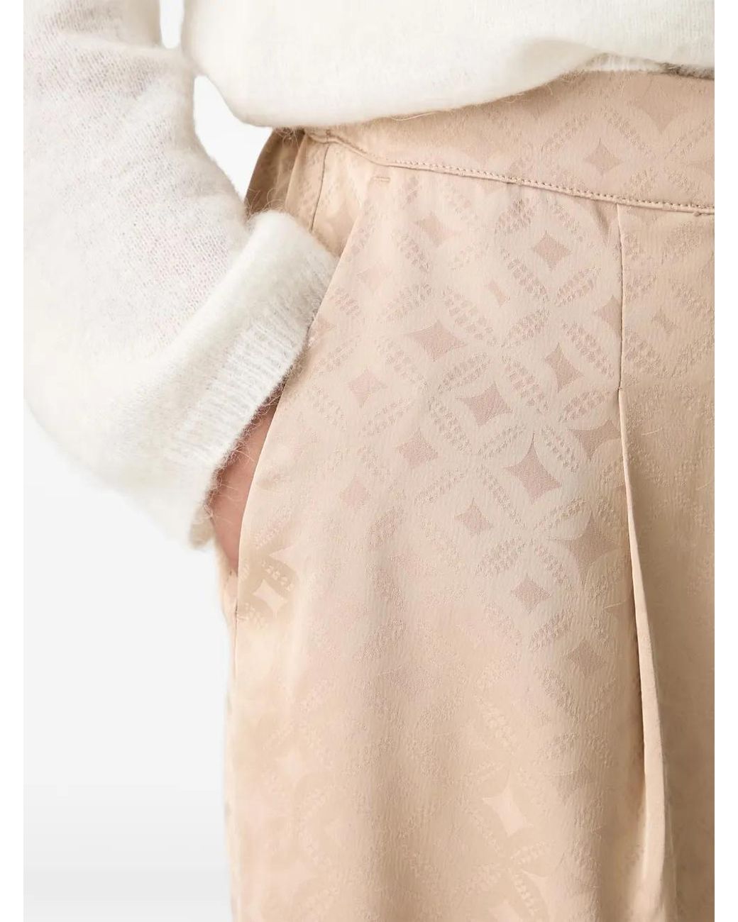 Scotch & Soda Natural Eleni Jacquard Palazzo Pants