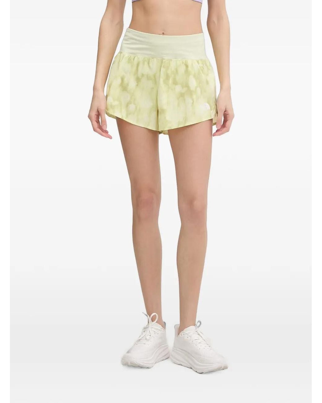 The North Face Yellow Abstract-Print Lightrange Shorts