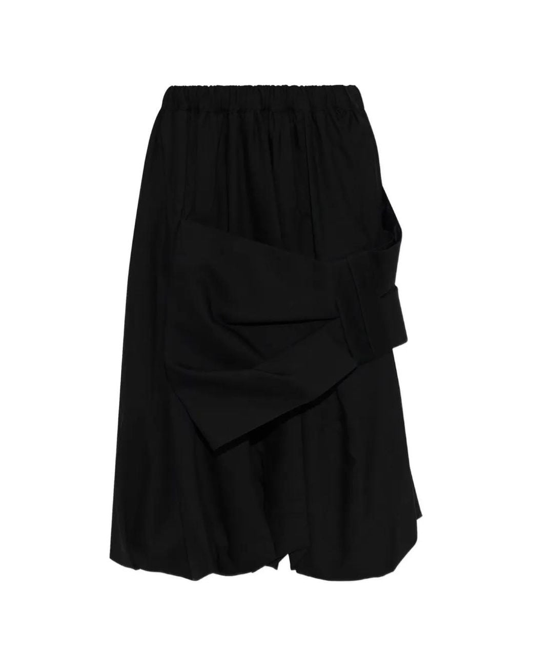 週末限定価格noir kei ninomiya リボンギャザースカート Noir Kei Ninomiya オーバーサイズ リボン ギャザースカート ブラック