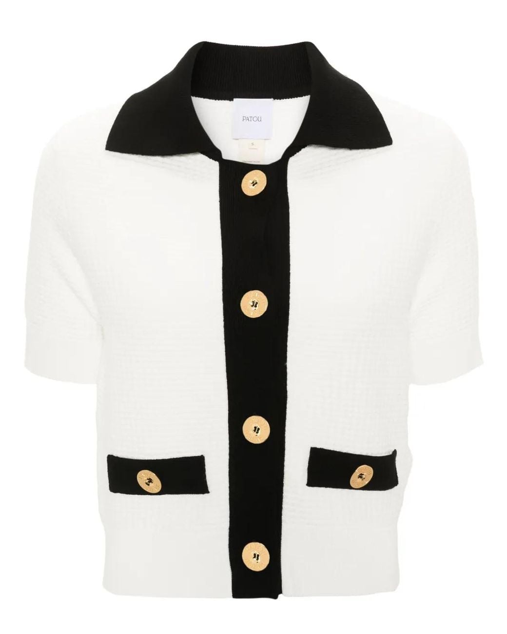 Patou Cropped Vest in het Black