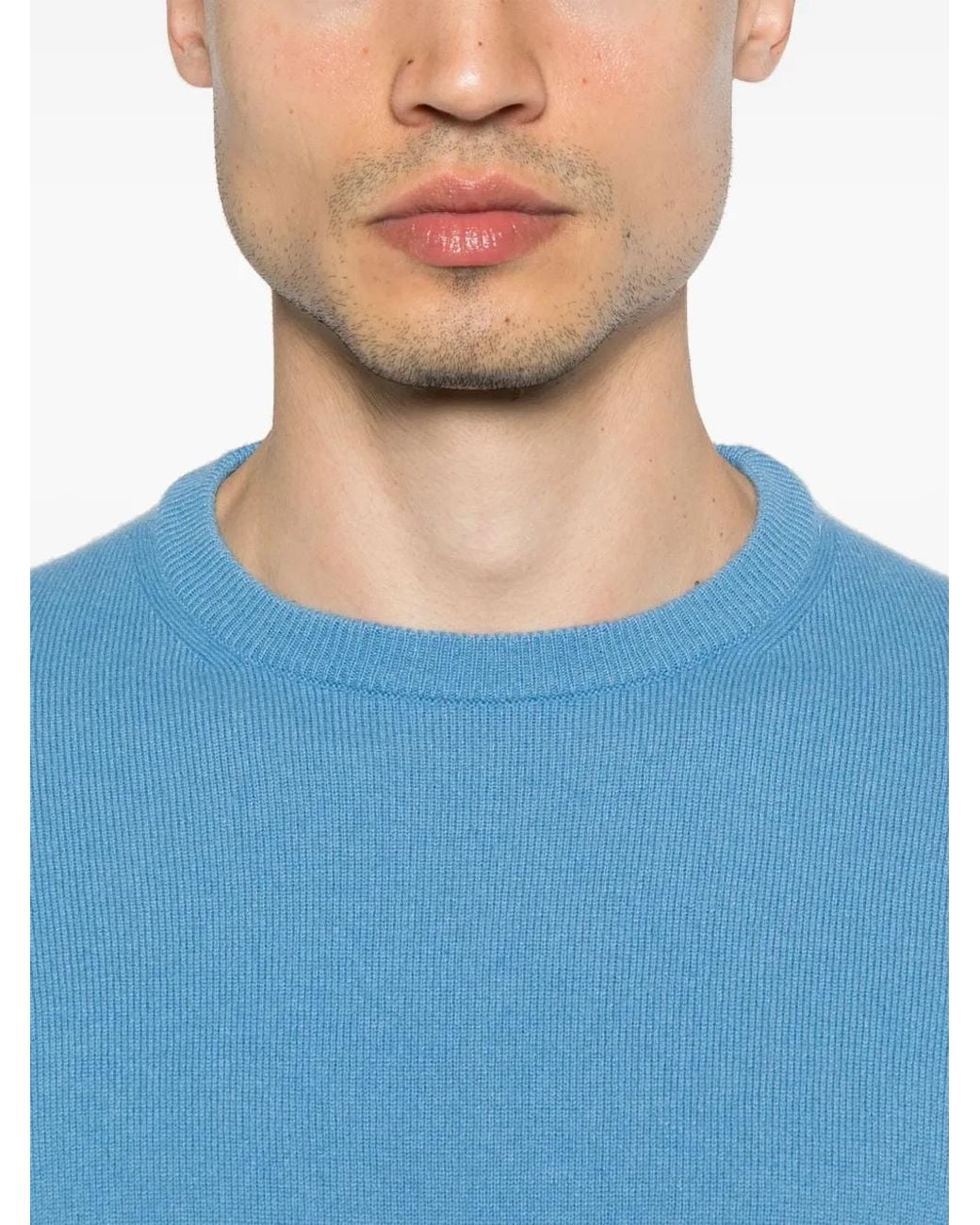 Kangra Blue Cashmere Sweater for men