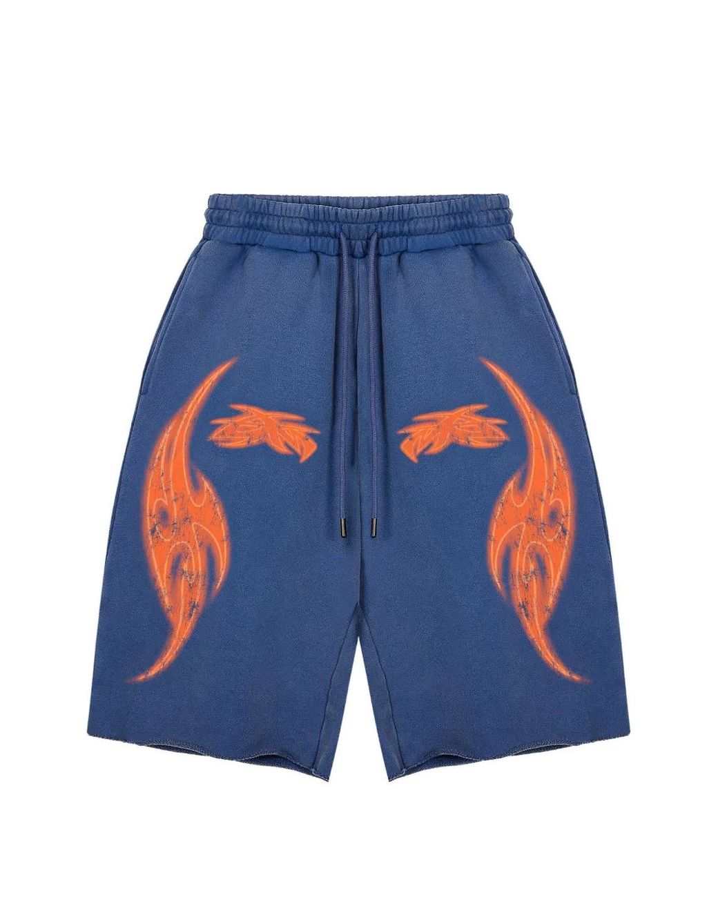 GODMADE Blue Short Vivid À Imprimé Flammes for men