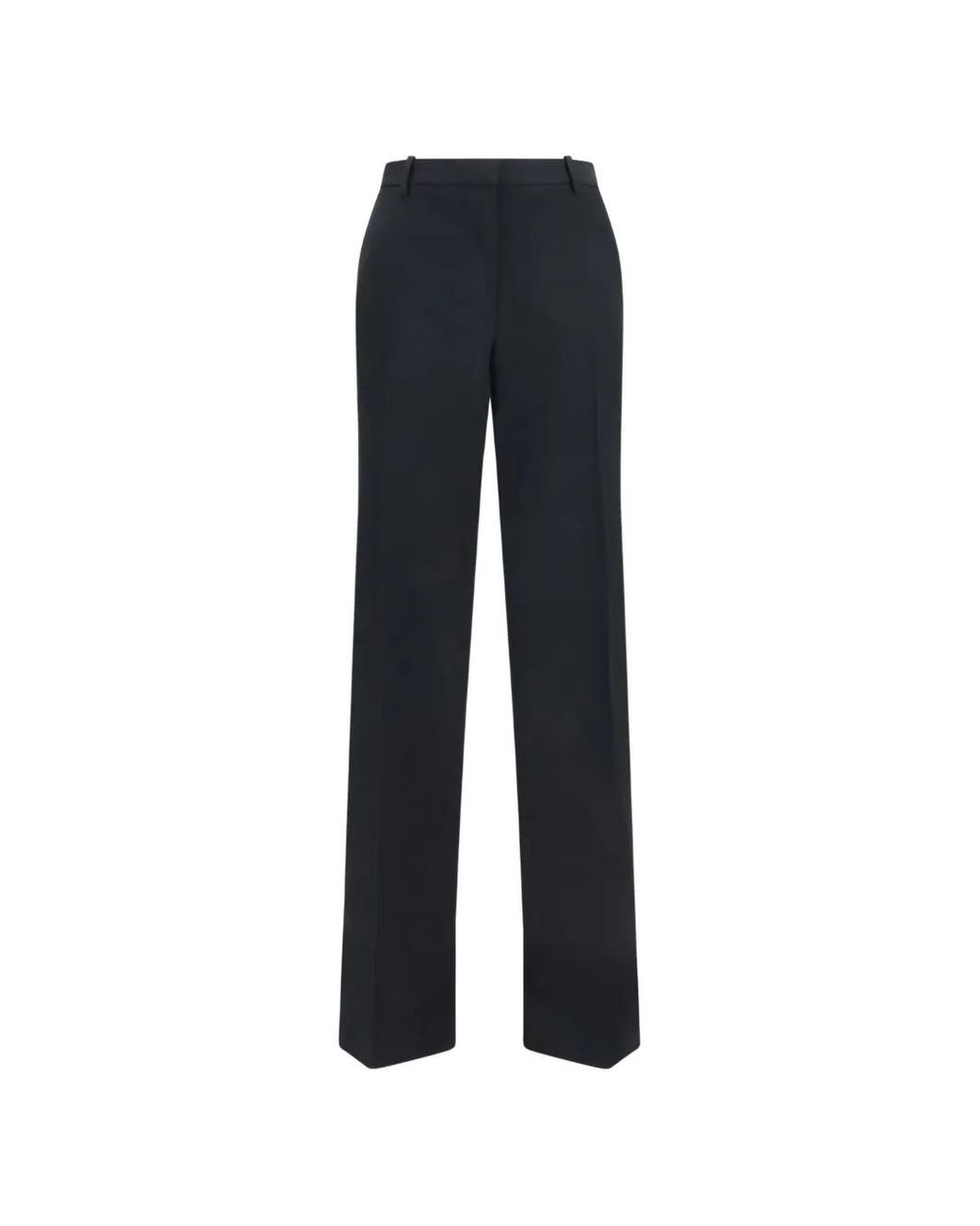 Tom Ford Blue Sharp Grain De Poudre Tailored Straight Boyfriend Pants