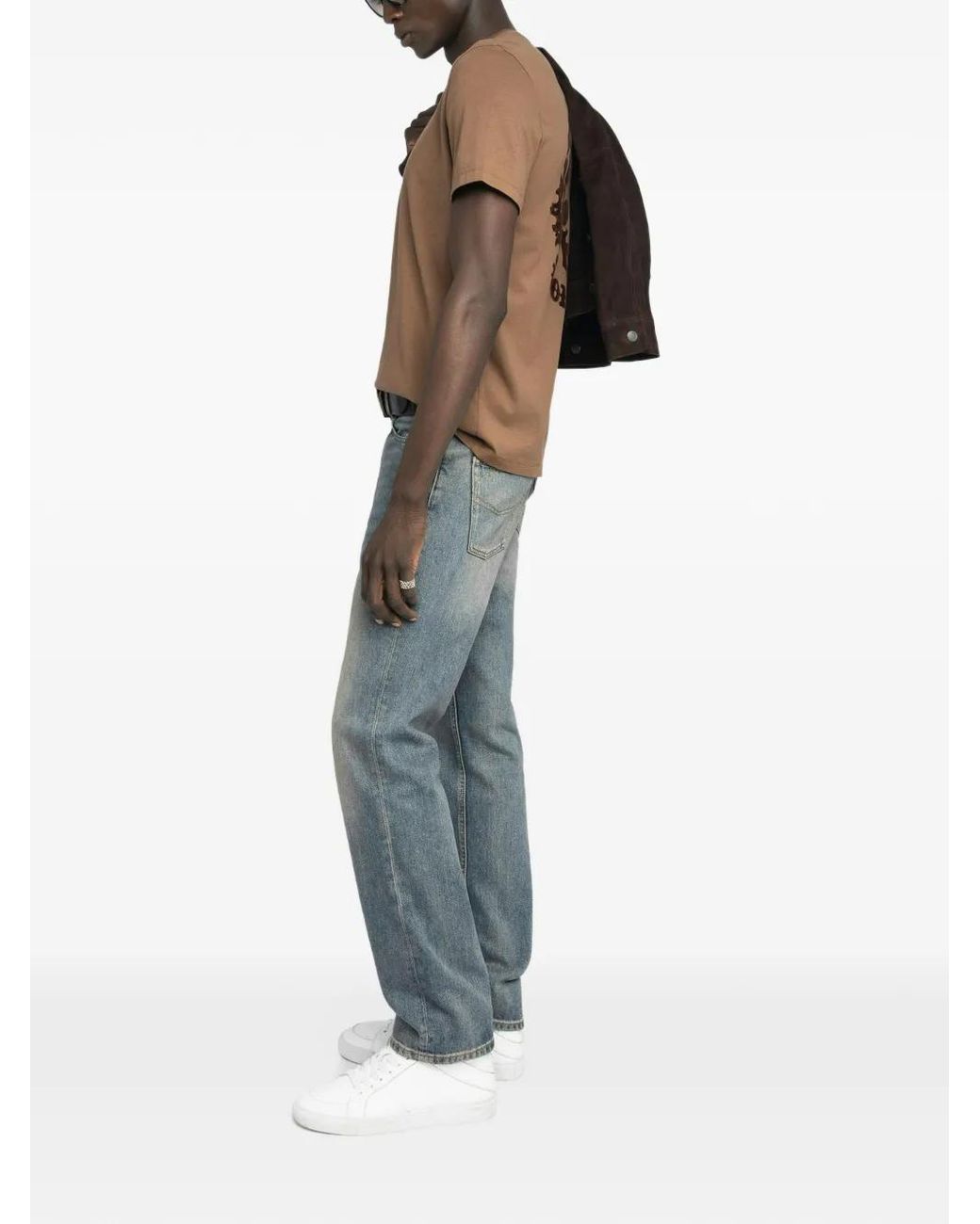 Zadig & Voltaire Brown Tommy Skull-Print Cotton T-Shirt for men